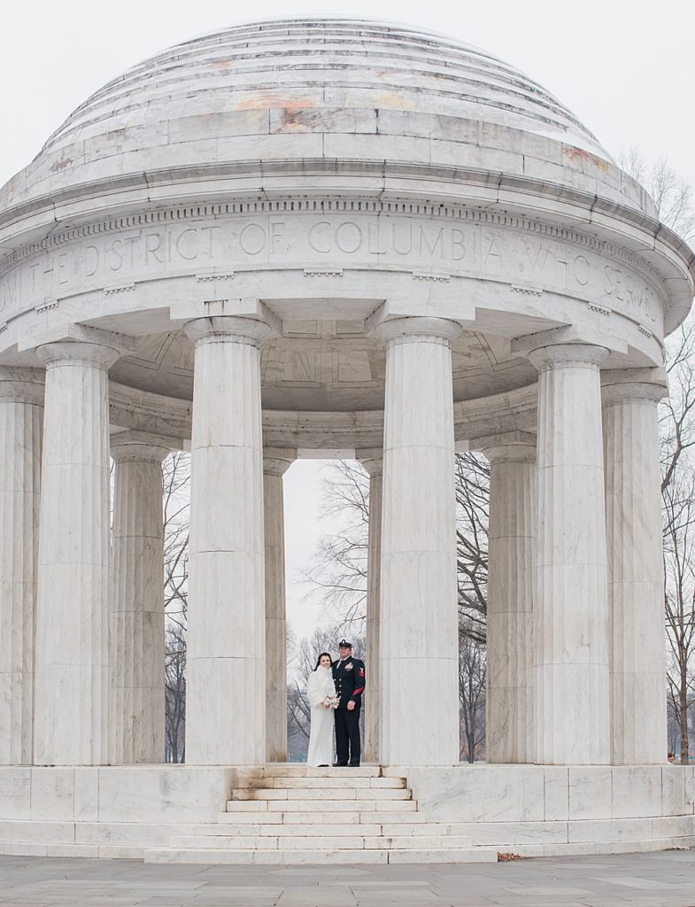Elopement at the DC War Memorial on the National mall