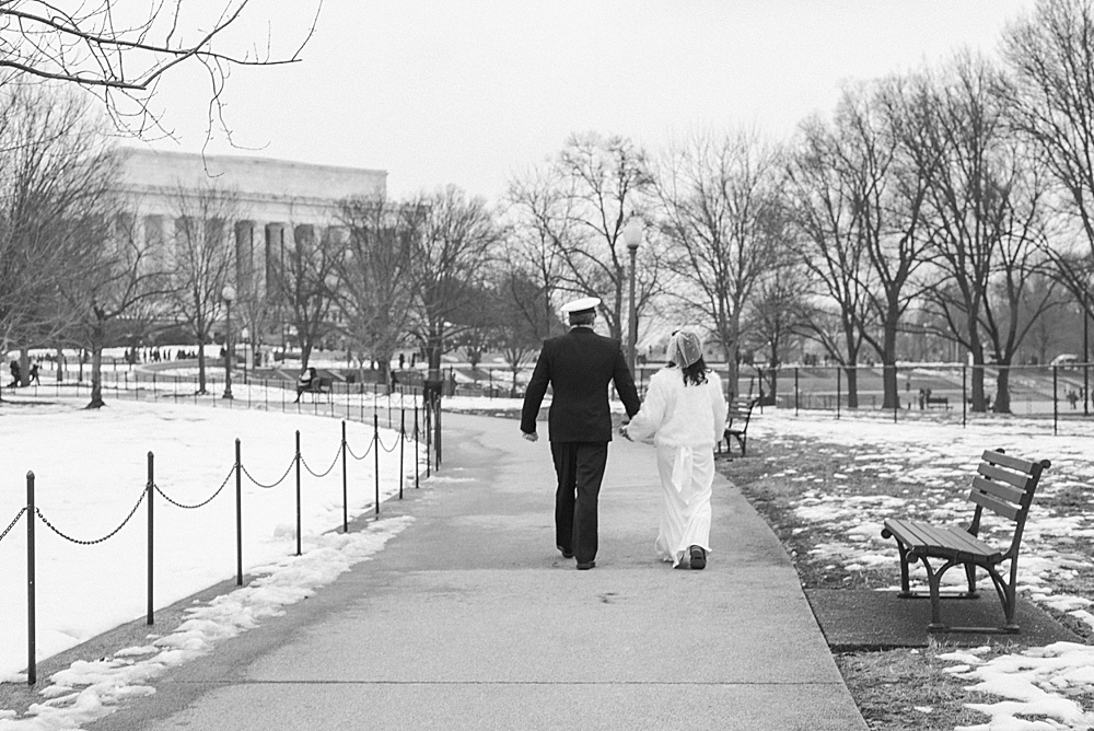 DC war memorial wedding portraits 