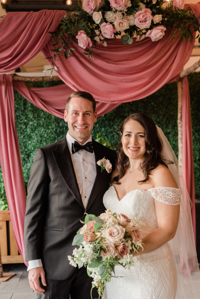 Bride and groom portraits at city winery